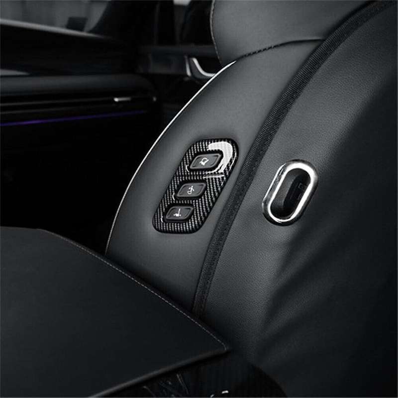 for 2022 2023 Car Seat Adjustment Switch Button Panel Cover Trim Sticker Accessories ABS Carbon Fibe