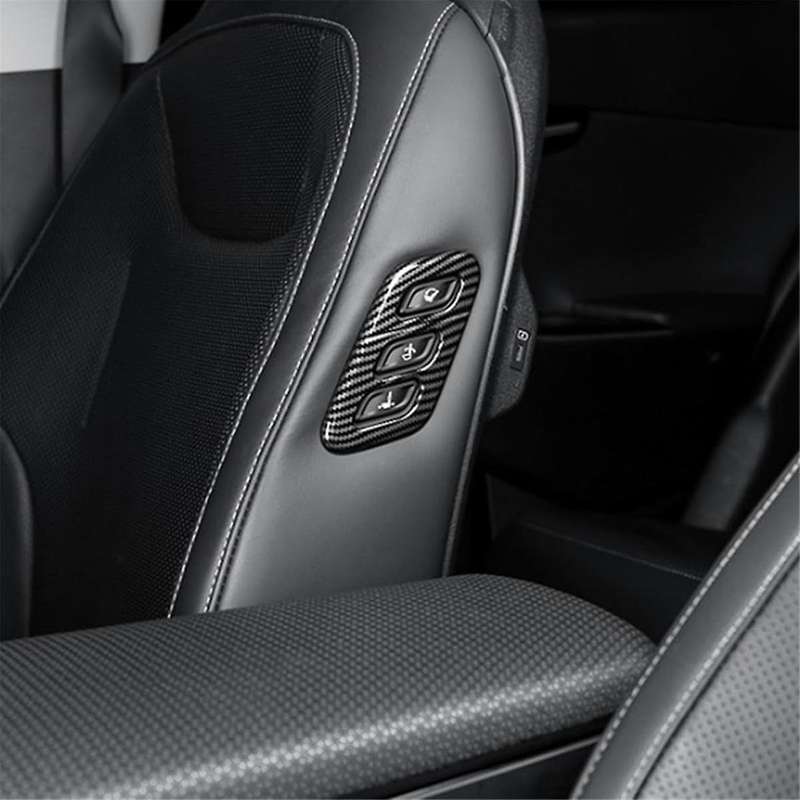 for 2022 2023 Car Seat Adjustment Switch Button Panel Cover Trim Sticker Accessories ABS Carbon Fibe