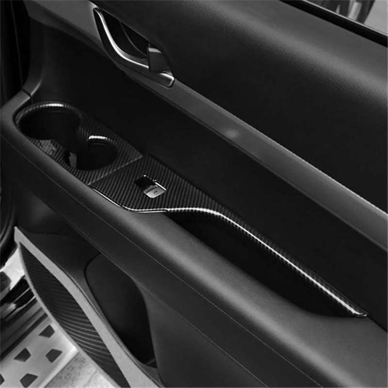 for 2022 2023 Car Window Glass Lift Switch Button Panel Cover Trim Sticker Accessories Abs Carbon Fi