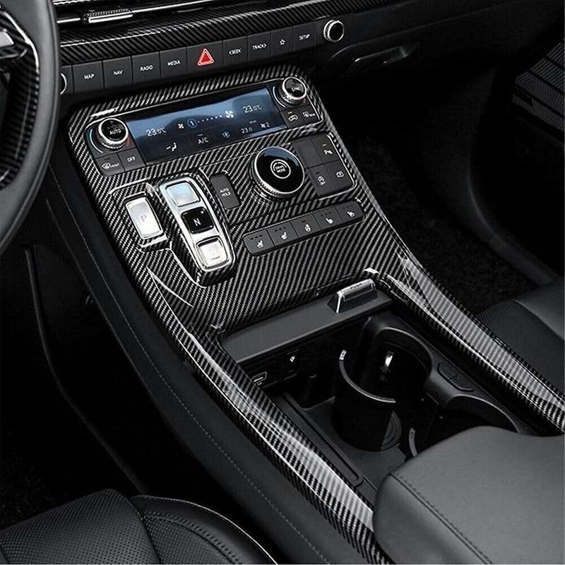 for 2022 2023 Lhd Car Central Control Gear Shift Panel Cover Trim Sticker Accessories Abs Carbon Fib