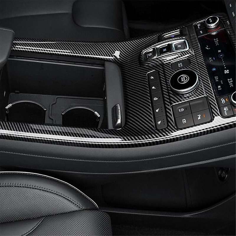 for 2022 2023 Lhd Car Central Control Gear Shift Panel Cover Trim Sticker Accessories Abs Carbon Fib