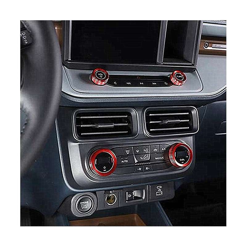 for 2022 Aluminum Alloy Car Central Control Air Conditioning Volume Knob Decorative Ring Cover Acce