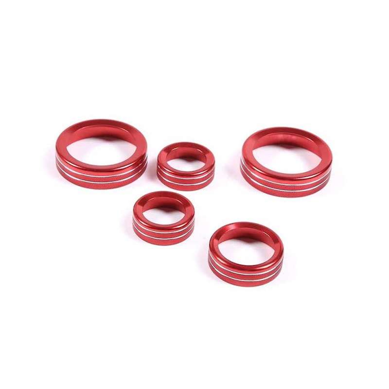 for 2022 Aluminum Alloy Car Central Control Air Conditioning Volume Knob Decorative Ring Cover Acce