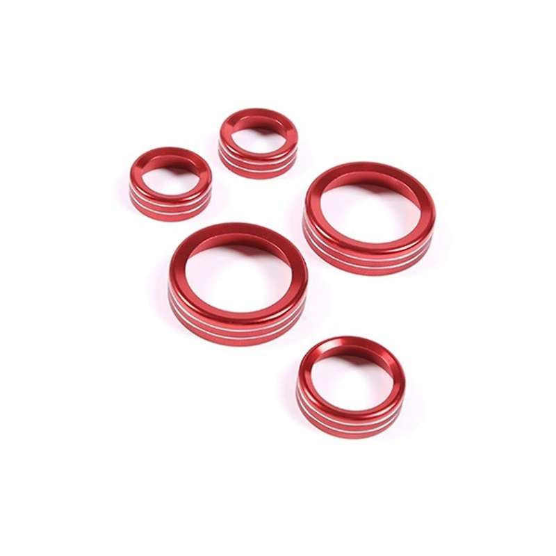 for 2022 Aluminum Alloy Car Central Control Air Conditioning Volume Knob Decorative Ring Cover Acce