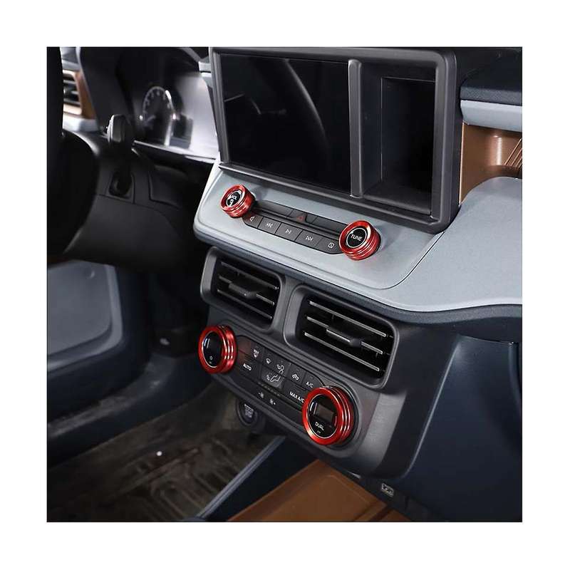 for 2022 Aluminum Alloy Car Central Control Air Conditioning Volume Knob Decorative Ring Cover Acce