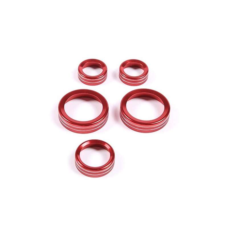 for 2022 Aluminum Alloy Car Central Control Air Conditioning Volume Knob Decorative Ring Cover Acce