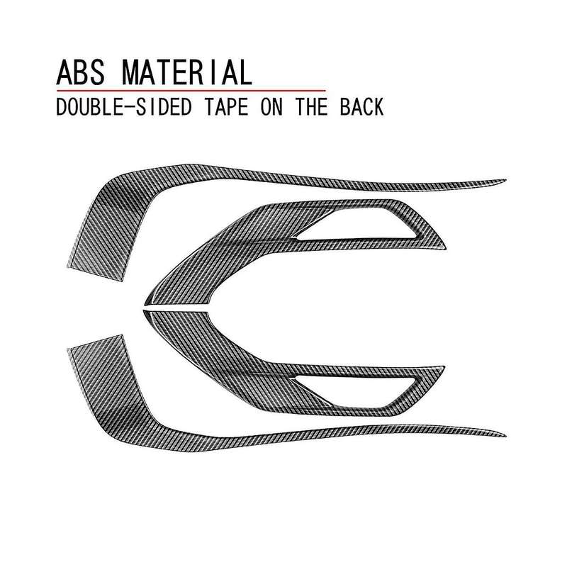for 2022 2023 Front Fog Lights Cover Headlights Grille Stickers Trim Accessories - Abs Carbon Fiber
