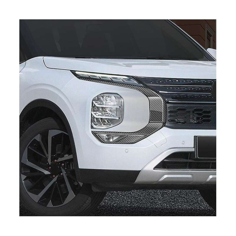 for 2022 2023 Front Fog Lights Cover Headlights Grille Stickers Trim Accessories - Abs Carbon Fiber