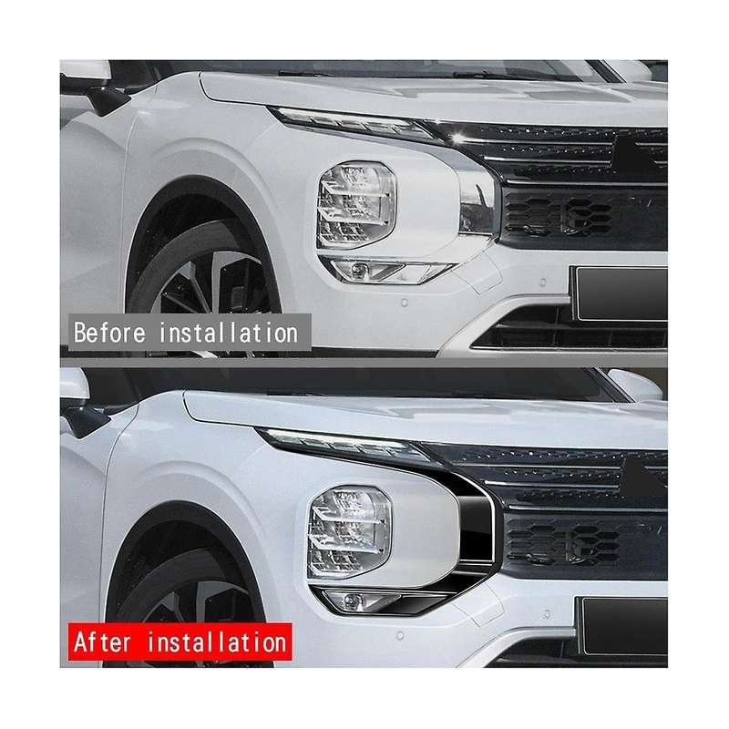 for 2022 2023 Front Fog Lights Cover Headlights Grille Stickers Trim Accessories - Abs Black
