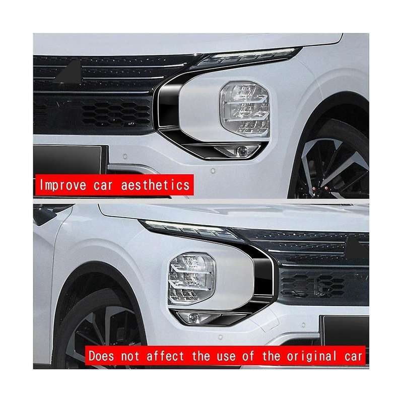 for 2022 2023 Front Fog Lights Cover Headlights Grille Stickers Trim Accessories - Abs Black