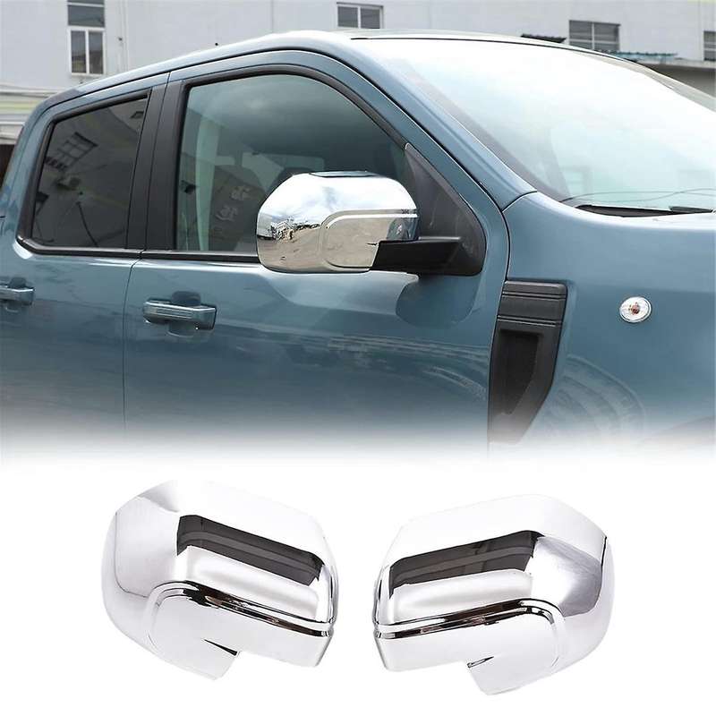 for 2022 2023 Rear View Mirror Outside Housing Door Side Rearview Mirror Cover Cap Trim (silver)