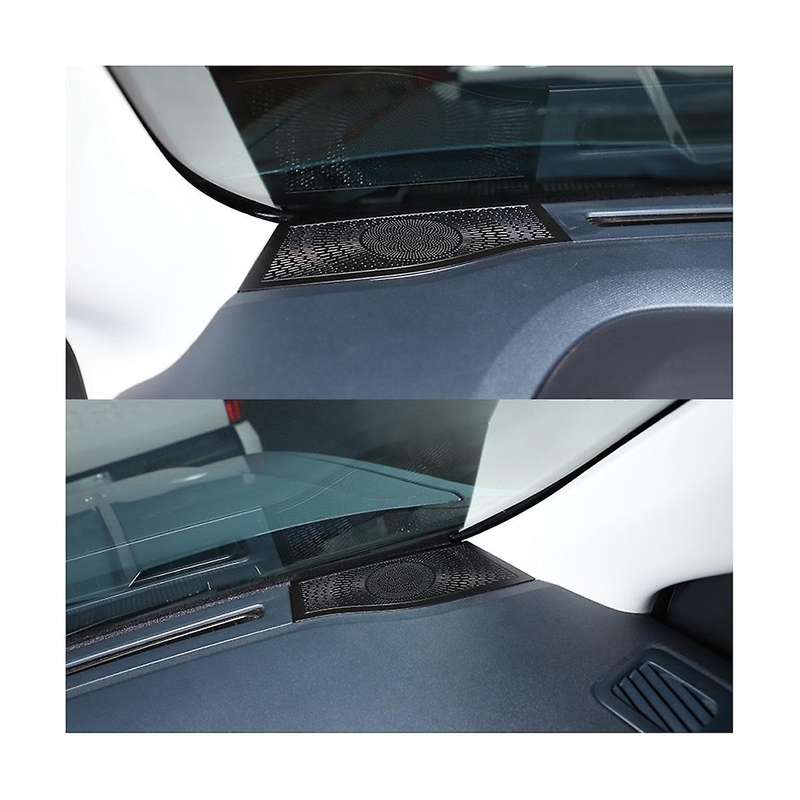 for 2022 Stainless Steel Car Dashboard Horn Mesh Speaker Cover Sticker Car Interior Accessories