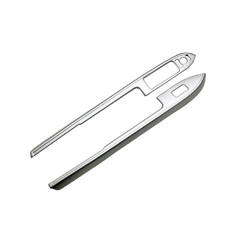 for 2022-2023 Car Window Glass Lift Switch Button Panel Cover Trim Sticker Silver Door Armrest Rhd