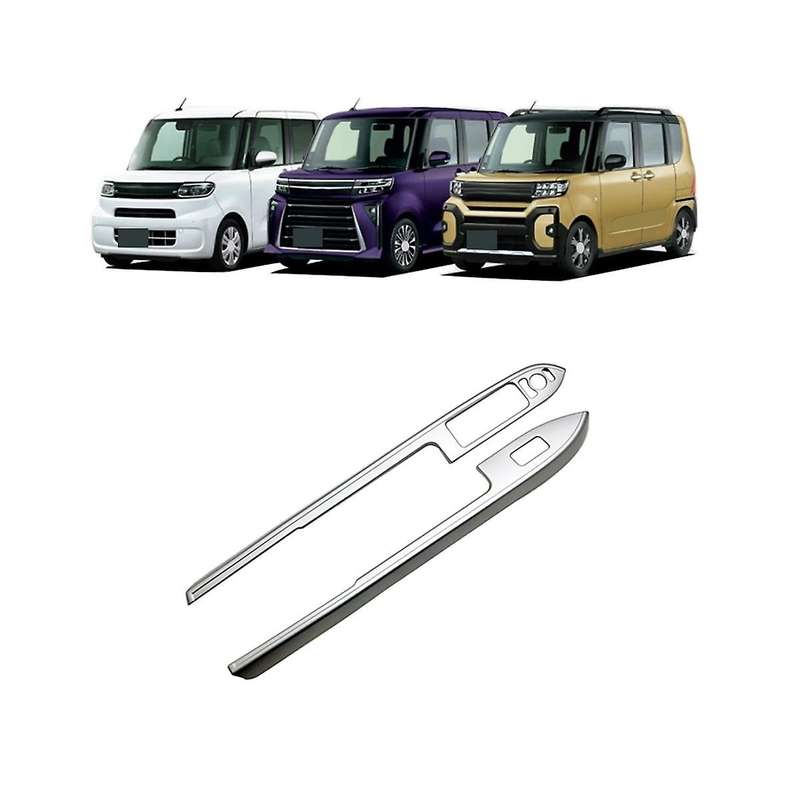 for 2022-2023 Car Window Glass Lift Switch Button Panel Cover Trim Sticker Silver Door Armrest Rhd