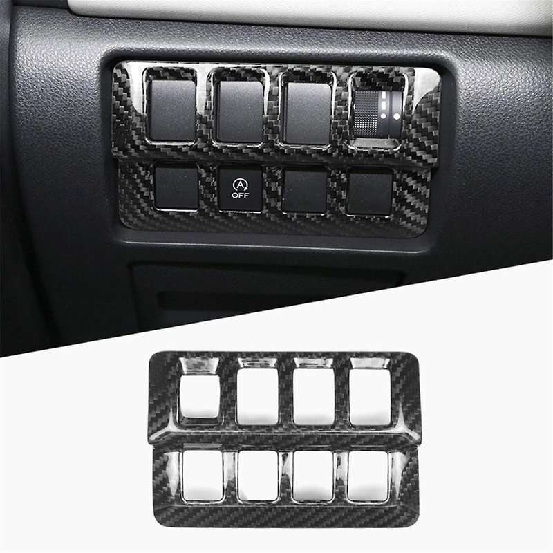 for 2022+ Carbon Fiber Car Head Light Lamp Switch Button Panel Cover Trim Interior Accessories