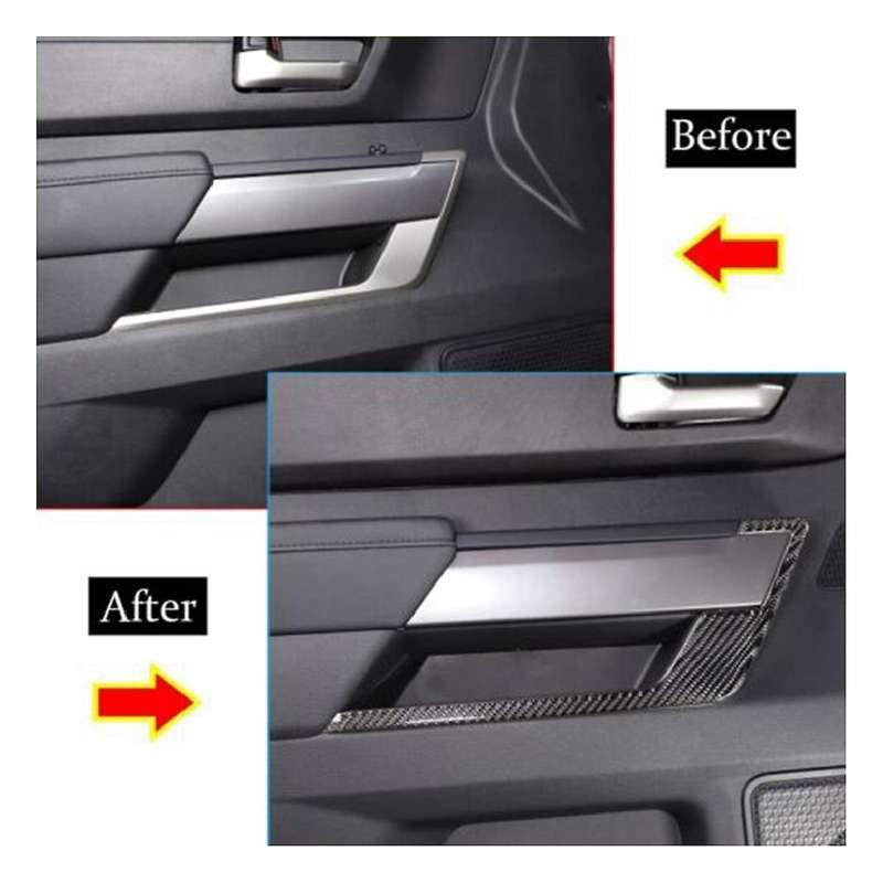 for 2022-2023 Door Panel Decoration Sticker Real Carbon Fiber Soft