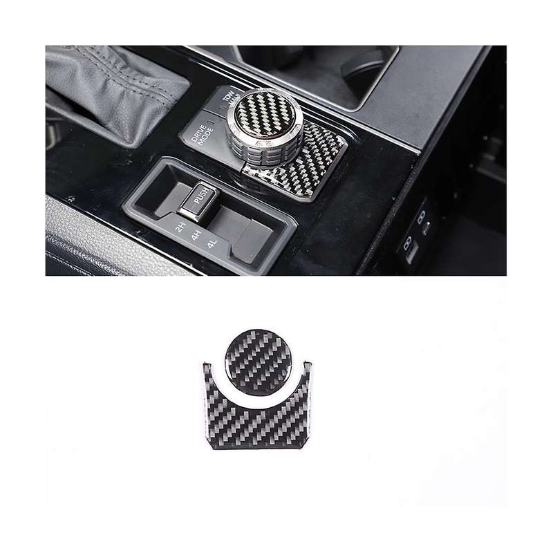 for 2022-2023 Carbon Fiber Car Multimedia Knob Switch Decorative Panel Cover Sticker Car Accessorie