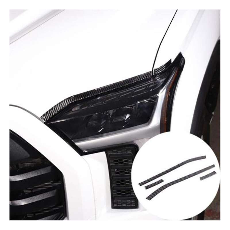 for 2022-2023 Headlight Eyebrow Sticker Real Carbon Fiber Soft