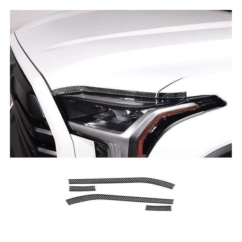 for 2022-2023 Headlight Eyebrow Sticker Real Carbon Fiber Soft