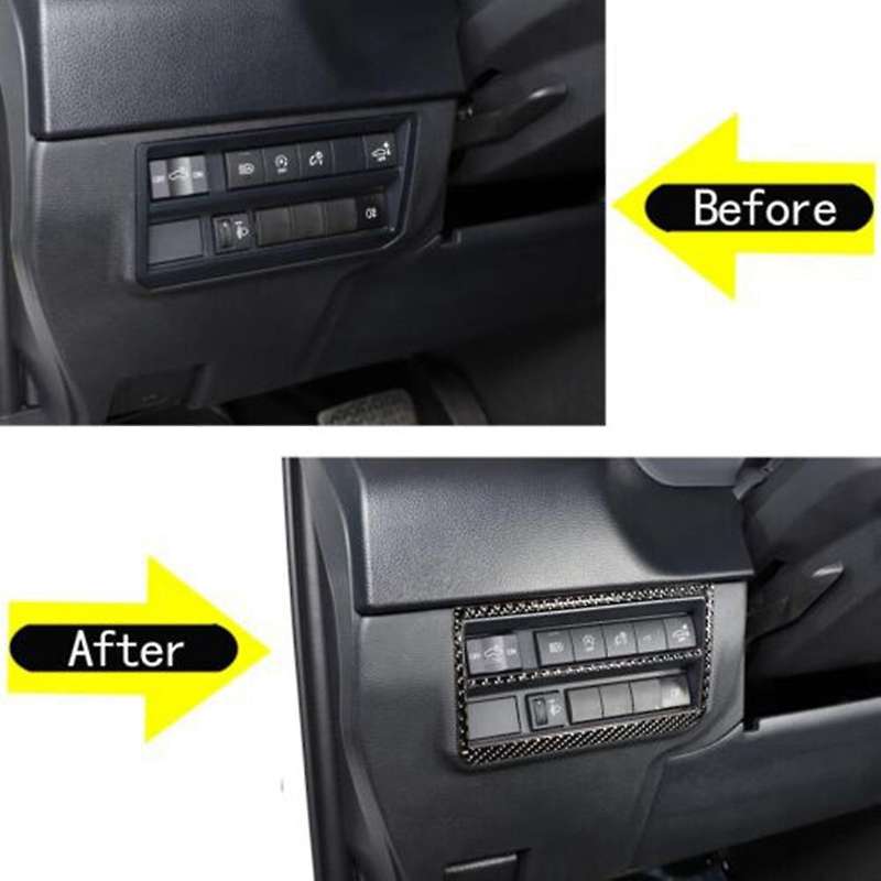 for 2022-2023 Headlight Switch Sticker True Carbon Fiber Soft