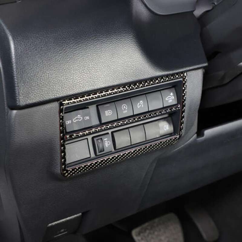 for 2022-2023 Headlight Switch Sticker True Carbon Fiber Soft