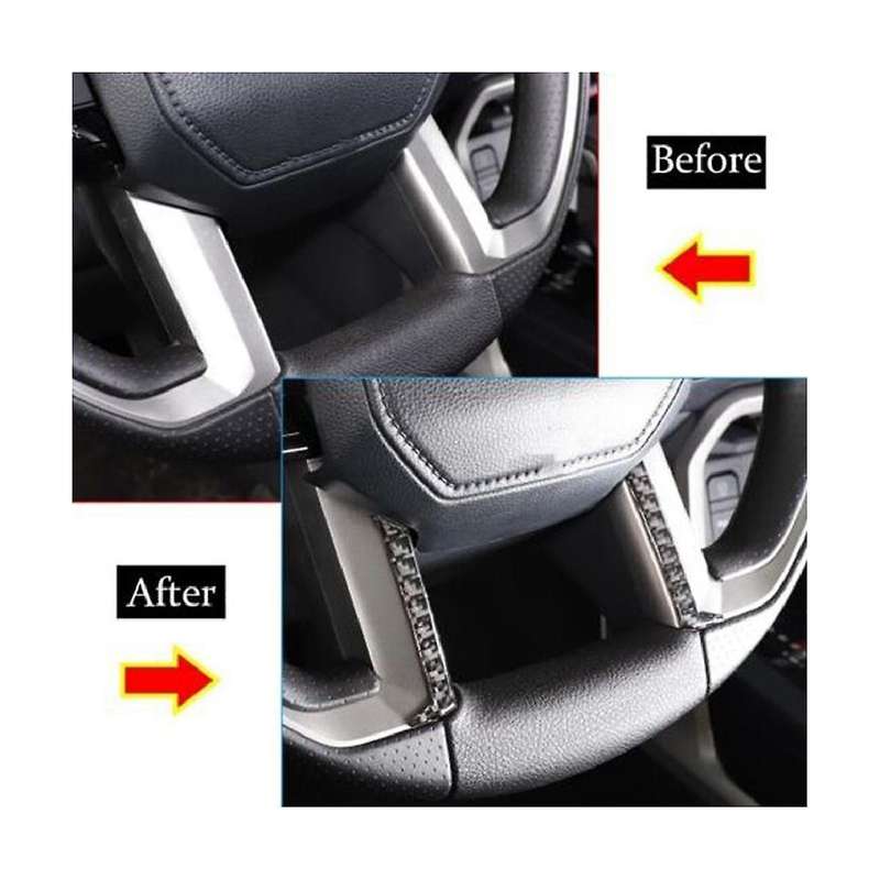 for 2022-2023 Steering Wheel Decoration Sticker Real Carbon Fiber Soft