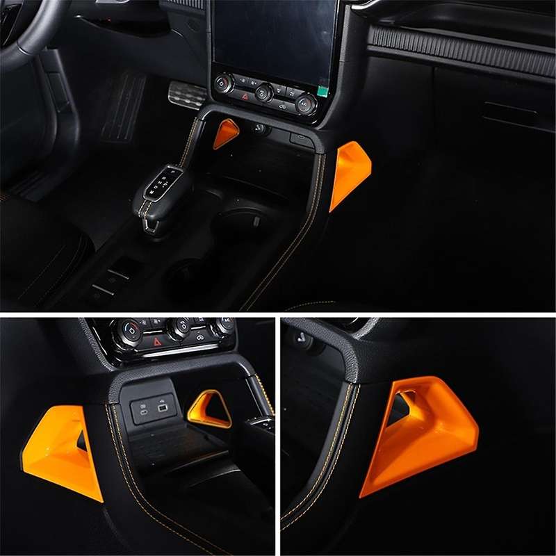 for 2023 2024 Car Center Console Shifter Side Panle Cover Trim Interior Accessories Orange