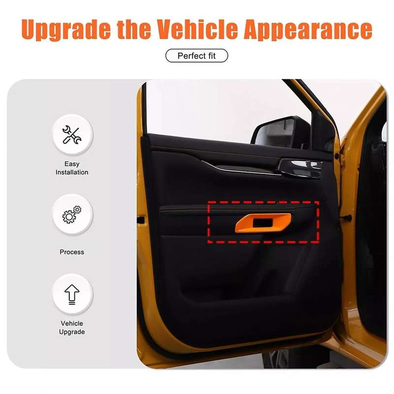 for 2023 2024 Car Door Armrest Cover Frame Trim Interior Accessories Orange