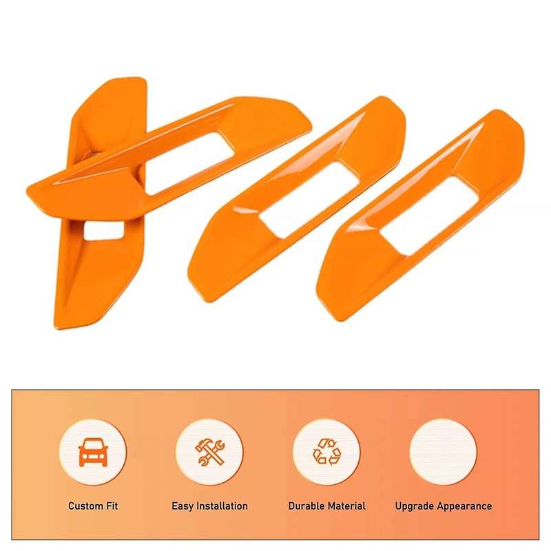 for 2023 2024 Car Door Armrest Cover Frame Trim Interior Accessories Orange