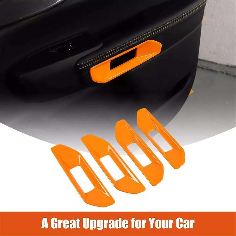 for 2023 2024 Car Door Armrest Cover Frame Trim Interior Accessories Orange