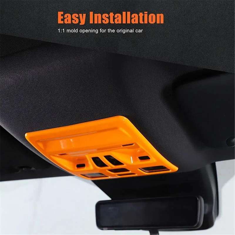 for 2023 2024 Car Front Reading Light Frame Cover Trim Interior Accessories Orange