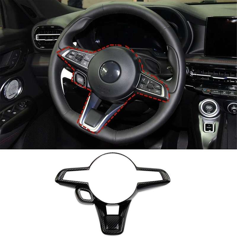 for 2023 2024 Car Steering Wheel Trim Decoration Cover Interior Accessories ,abs Carbon Fiber