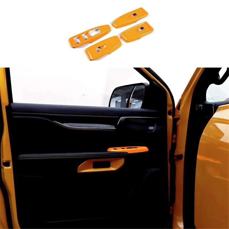 for 2023 2024 LHD Car Window Lift Switch Panel Cover Trim Interior Accessories Orange