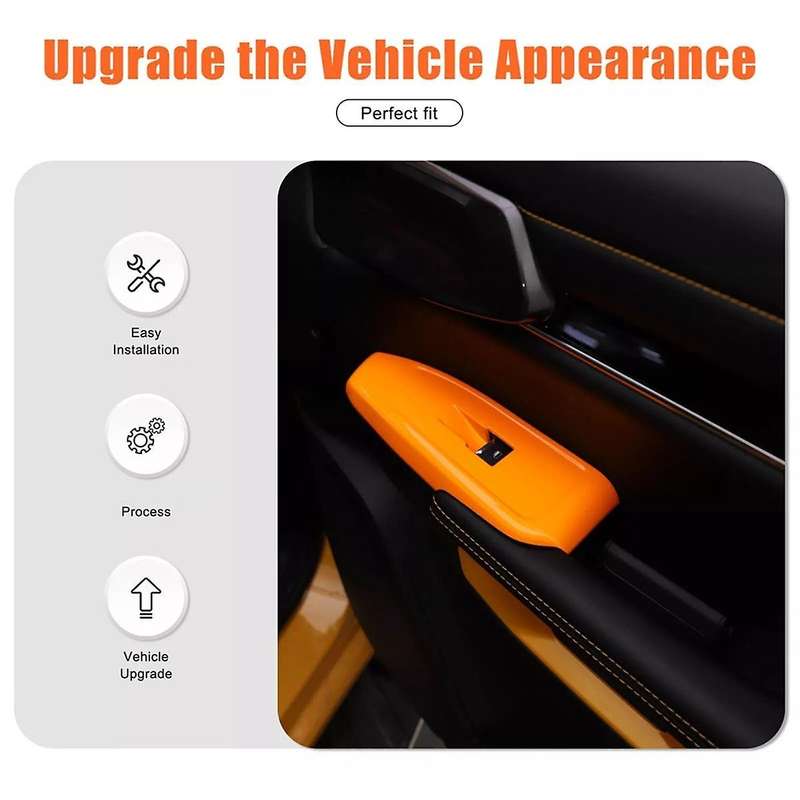 for 2023 2024 LHD Car Window Lift Switch Panel Cover Trim Interior Accessories Orange