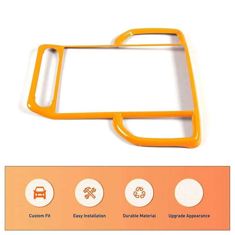 for 2023 2024 Center Control Air Vent Outlet Cover Display Screen Trim Interior Accessories Orange