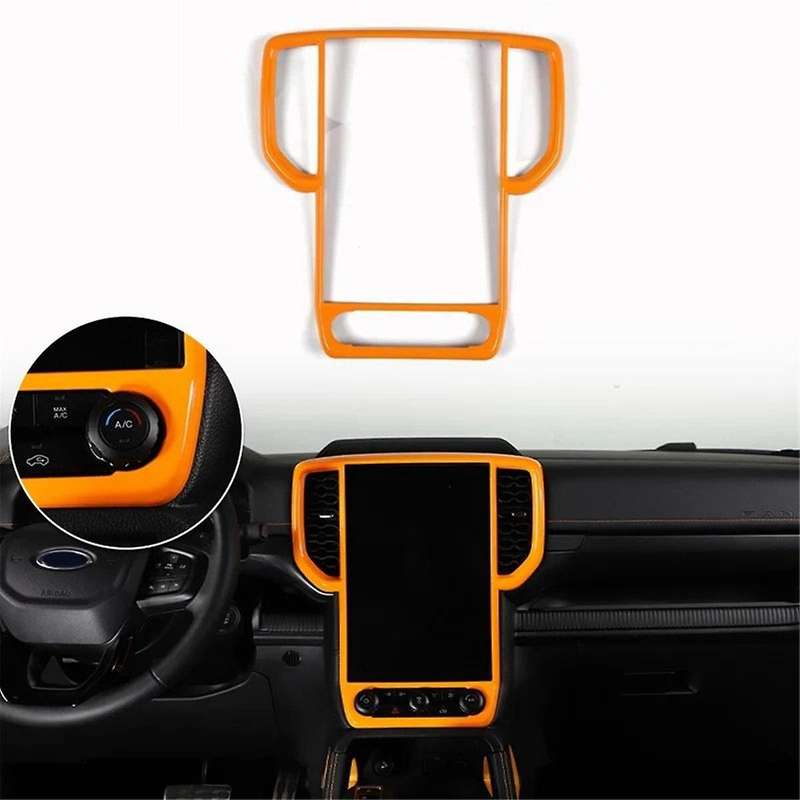 for 2023 2024 Center Control Air Vent Outlet Cover Display Screen Trim Interior Accessories Orange