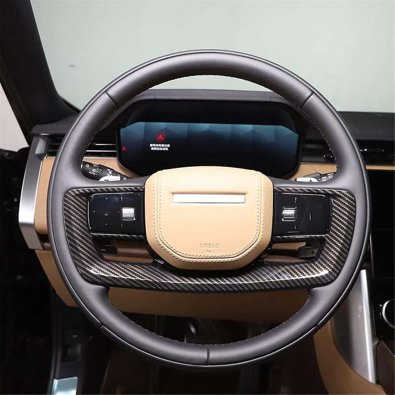 for 2023 2024 Car Steering Wheel Cover Trim Decorative Frame Accessories , Abs Carbon Fiber