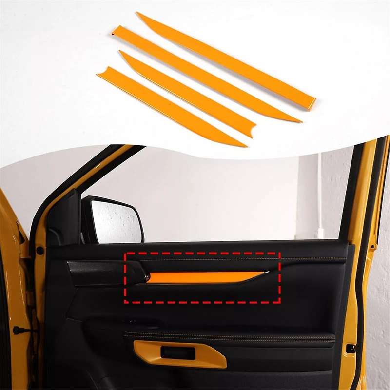 for 2023 2024 Car Inner Door Panel Strip Trim Cover Interior Accessories Orange