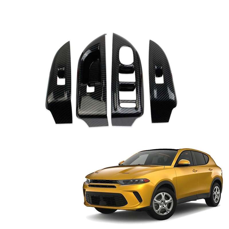 for 2023 2024 Car Window Lifting Switch Panel Cover Trim Interior Accessories ,abs Carbon Fiber