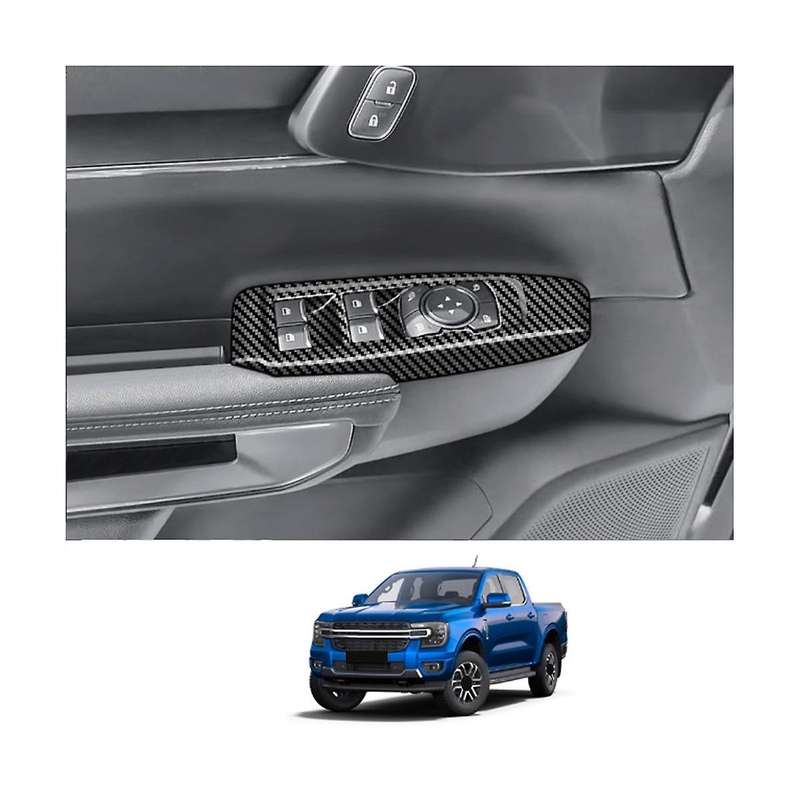 for 2023+ Carbon Fiber Window Glass Lift Button Switch Cover Trim Door Armrest Panel Car Accessories