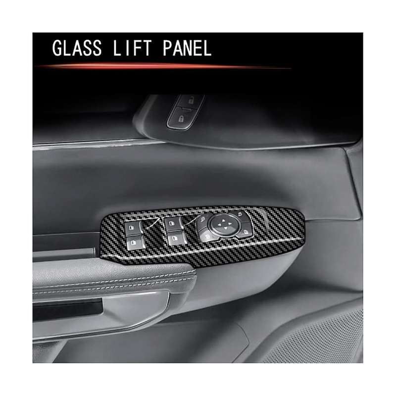 for 2023+ Carbon Fiber Window Glass Lift Button Switch Cover Trim Door Armrest Panel Car Accessories