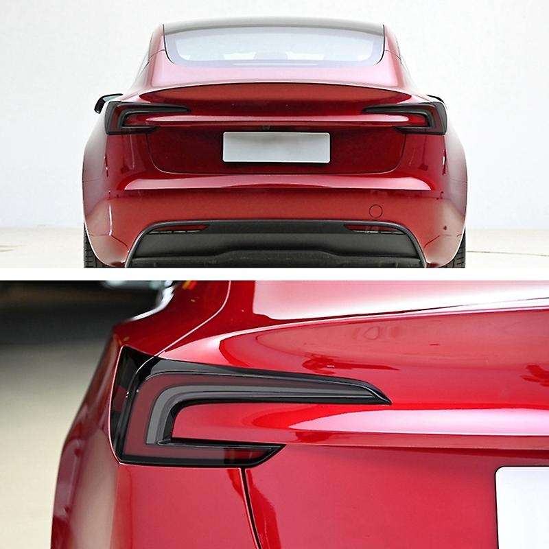 for 2024 Car Rear Taillight Protective Film Tpu Tail Lamp Cover Sticker Trim - Smoked Black