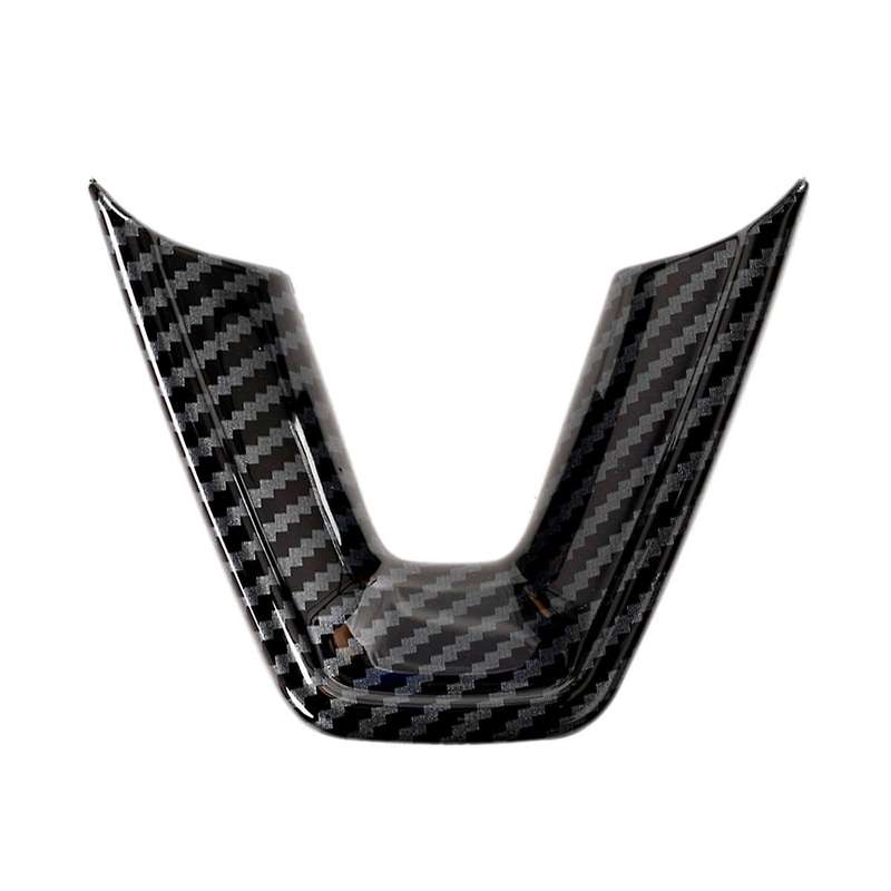 for 2024 Car Steering Wheel Cover Trim Sticker Interior Accessories Abs Carbon Fiber