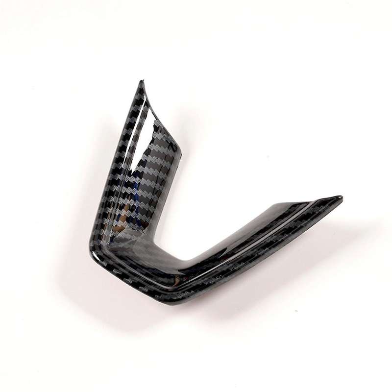 for 2024 Car Steering Wheel Cover Trim Sticker Interior Accessories Abs Carbon Fiber