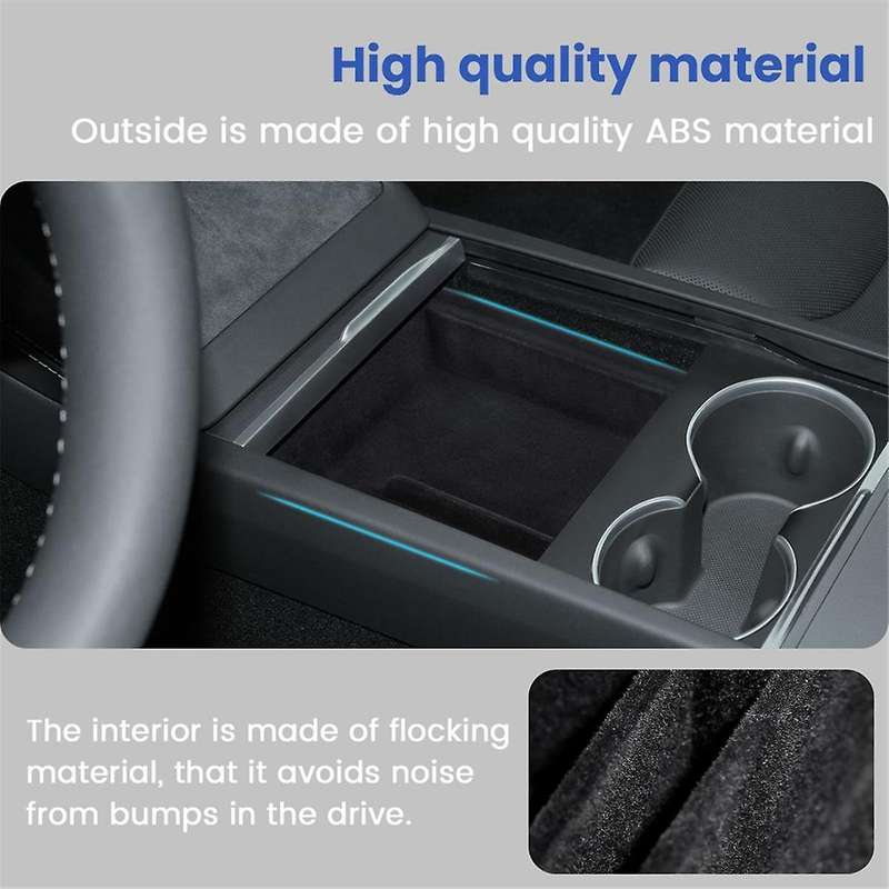 for 2024 Center Console Organizer Tray Storage Box Flocked Interior Accessories