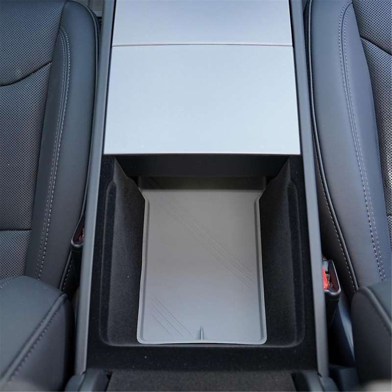 for 2024 Center Console Organizer+armrest Storage+cup Holder Insert+wireless Charging Mat ,gray