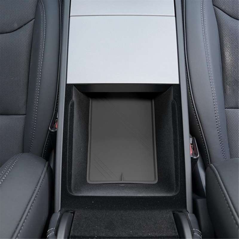 for 2024 Center Console Organizer+armrest Storage+cup Holder Insert+wireless Charging Mat ,black