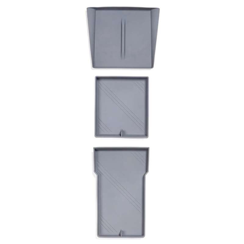 for 2024 Center Console Organizer+armrest Storage Bottom+wireless Charging Mat ,silicone Grey