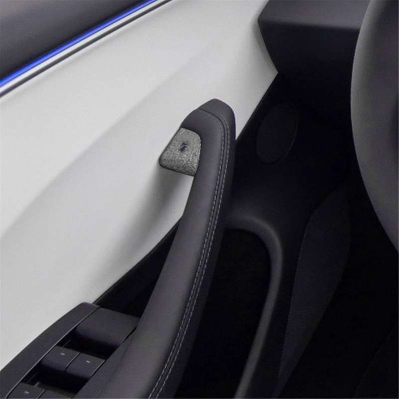 for 2024 Model 3 Car Door Switch Panel Sticker Suede Suede Decoration Sticker Auto Interior Accessor
