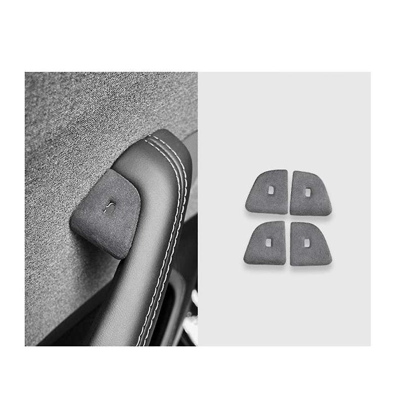 for 2024 Model 3 Car Door Switch Panel Sticker Suede Suede Decoration Sticker Auto Interior Accessor
